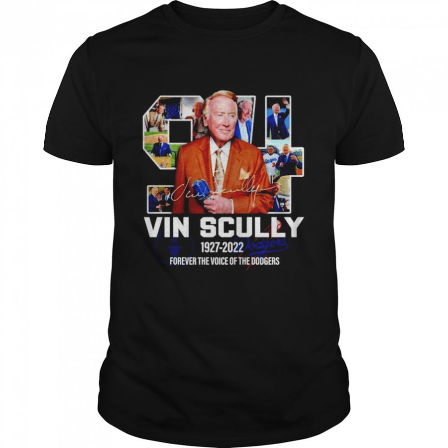 Rip Vin Scully Forever The Voice Of The Dodgers Shirt