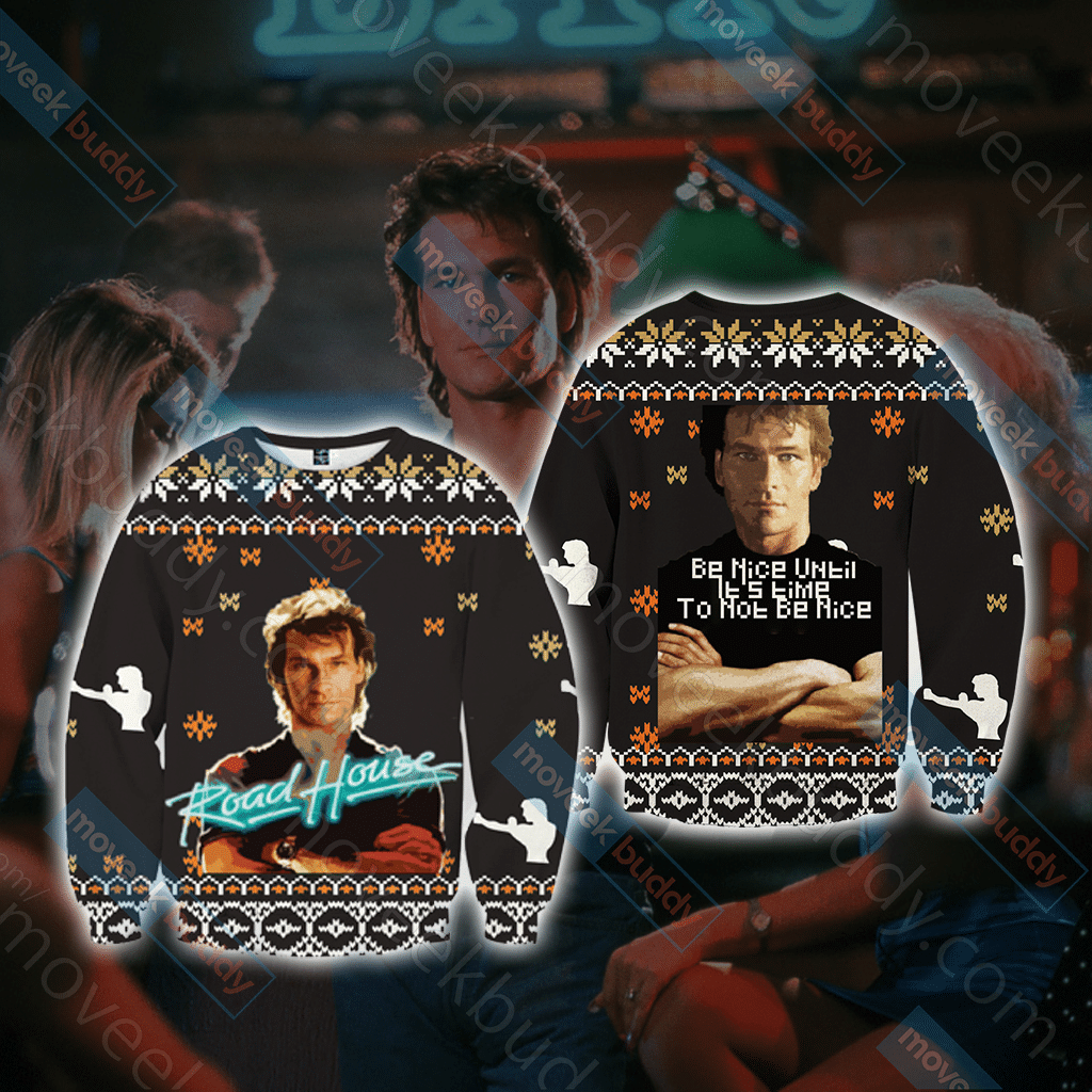 Road House Patrick Swayze For Unisex Ugly Christmas Sweater All