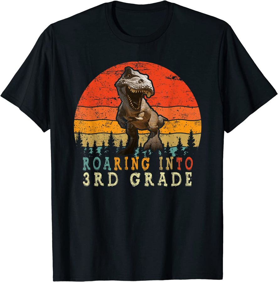 Roaring Into 3rd Grade Dinosaur 1st Day Back To School
