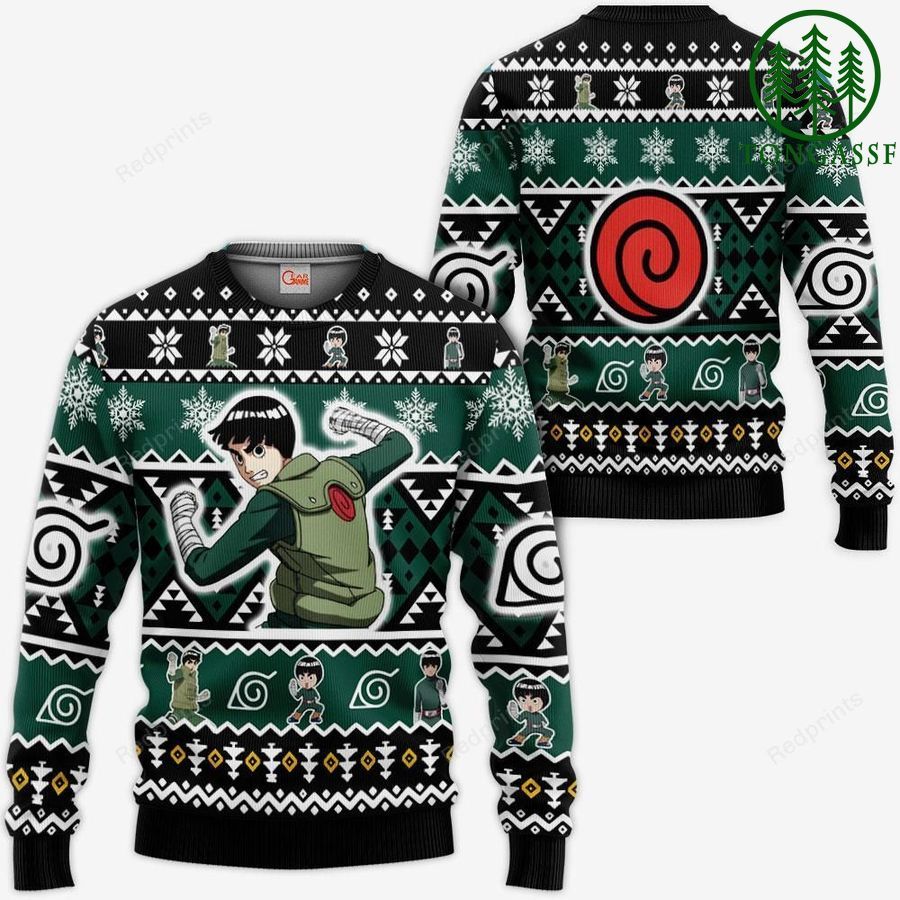 Rock Lee Ugly Christmas Sweater and Hoodie Custom Naruto Xmas Gifts Idea