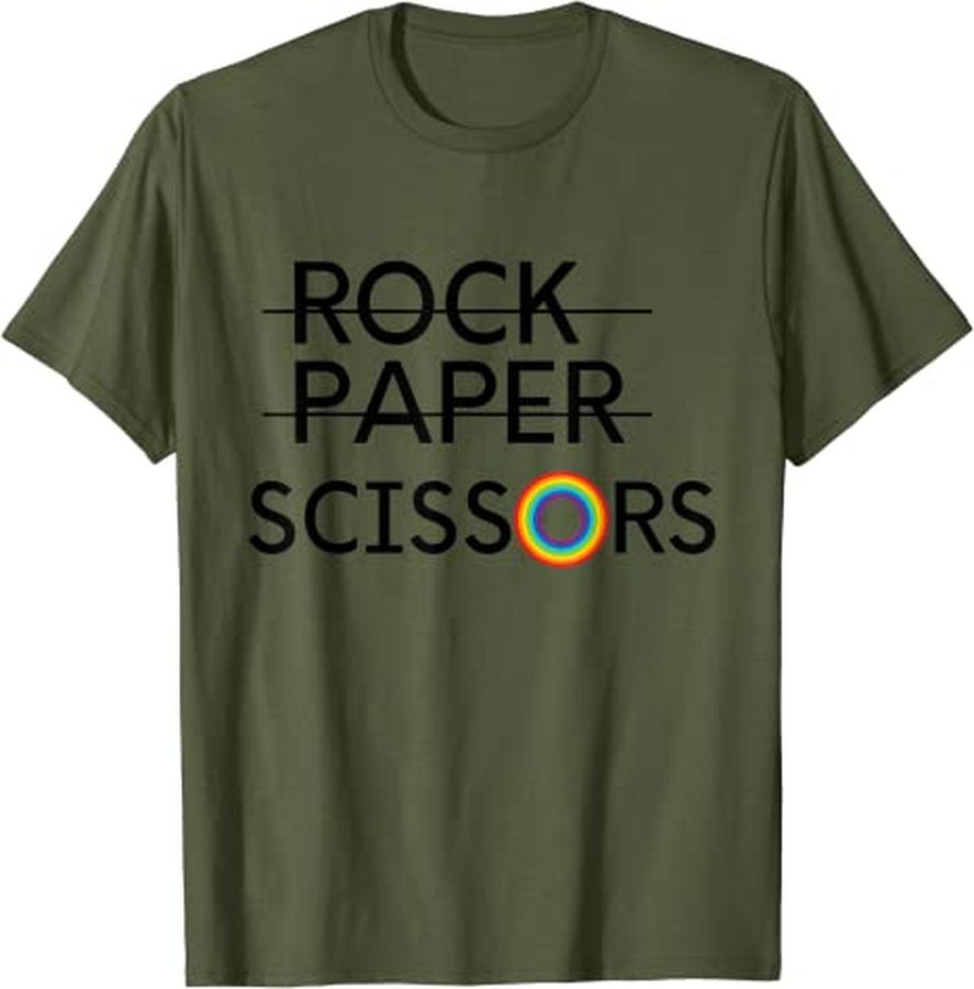 Rock Paper Scissors Gay Pride  T-shirt