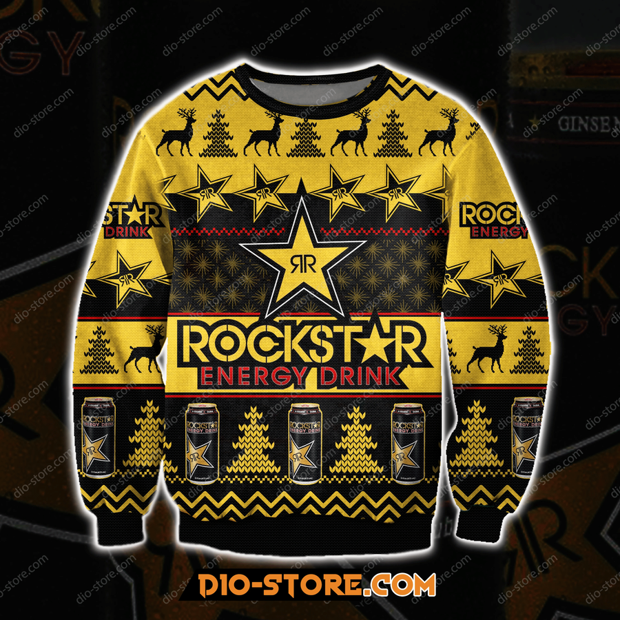 Rockstar Energy Drink 3D All Over Print Ugly Christmas Sweater.png