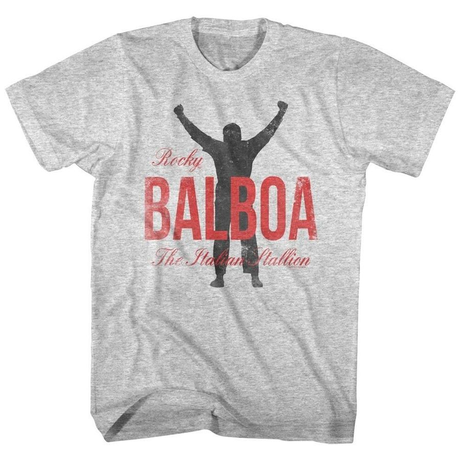 Rocky Balboa Statue Pose Silhouette Men's T Shirt, Hoodies
