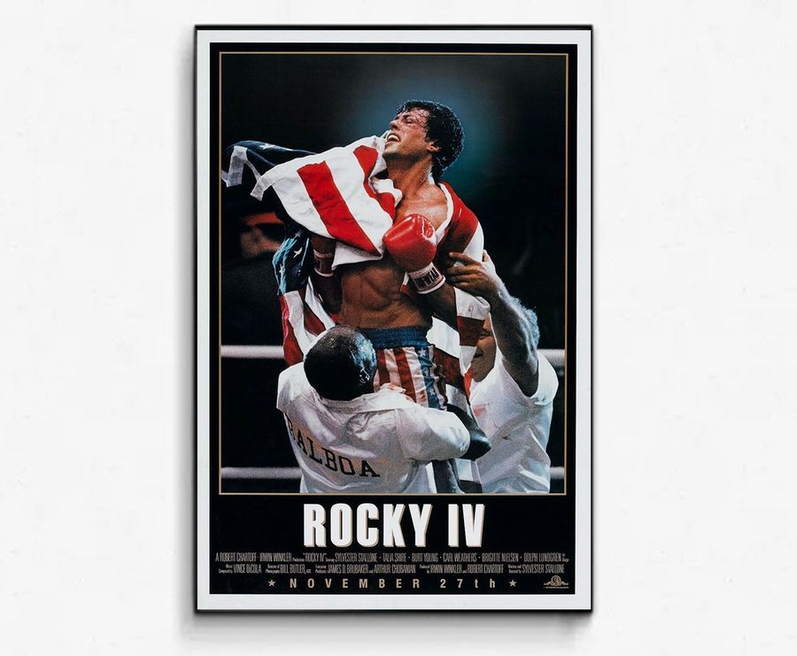 Rocky IV Vintage Retro Movie Poster