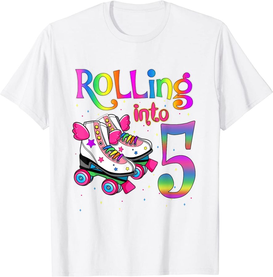Rolling Into 5 years Let's Roll I'm Turning 5 Roller Skate_1
