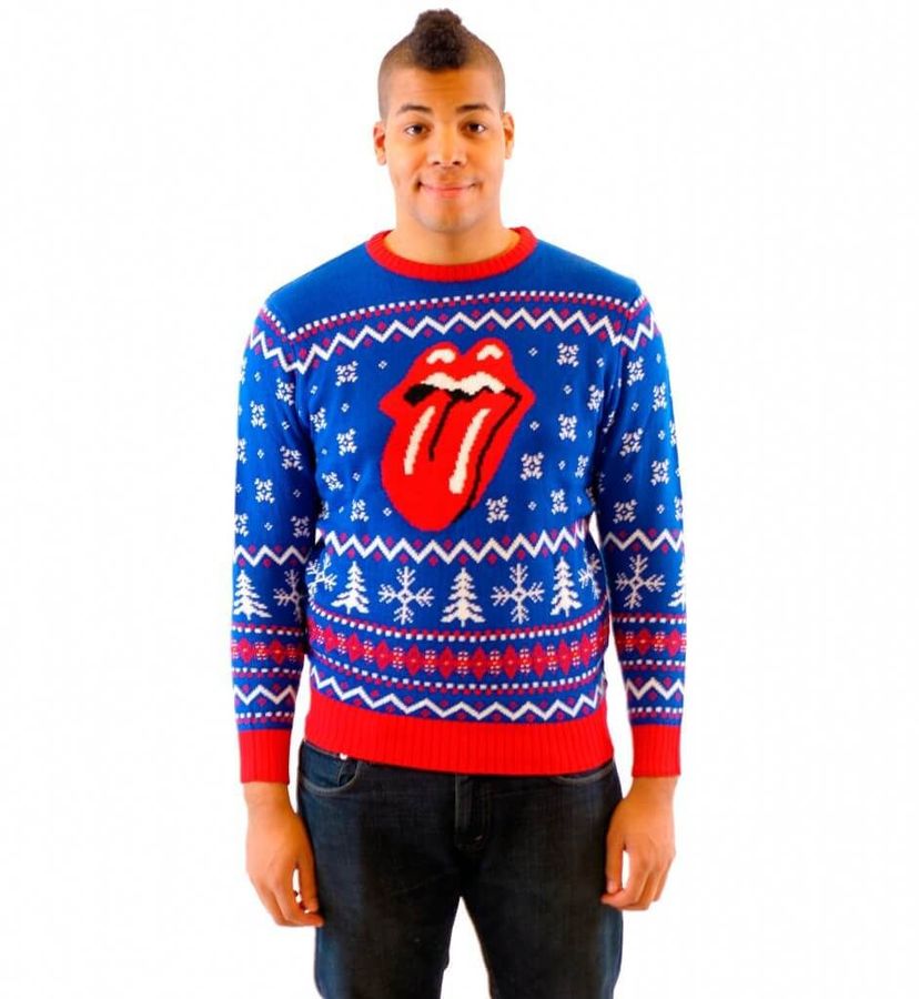 Rolling Stones Lips Tongue For Unisex Ugly Christmas Sweater All