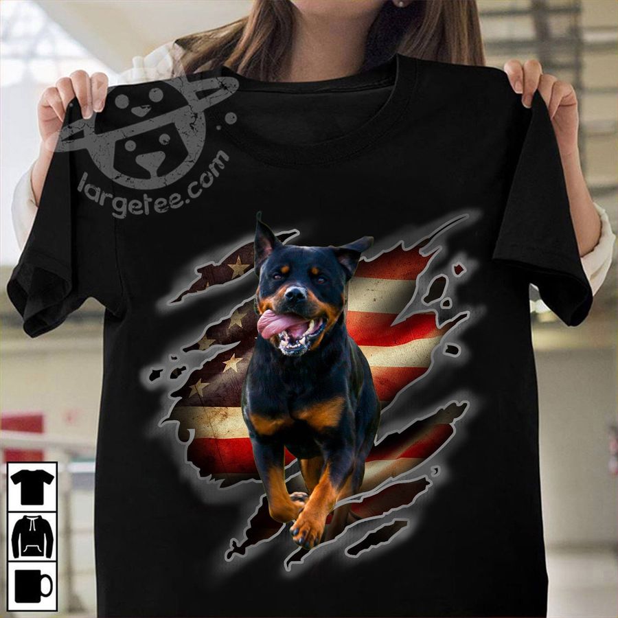 Rottweiler dog – Dog and america flag