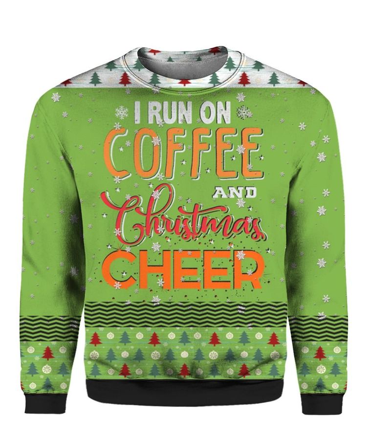 Running on Caffeine And Christmas Cheer Ugly Christmas Sweater All
