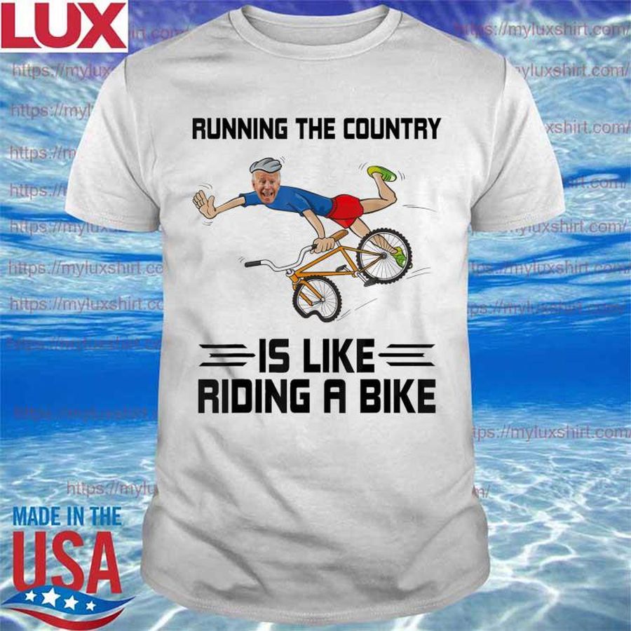 Running The Country Is Like Riding A Bike – Biden Falls Off T-Shirt