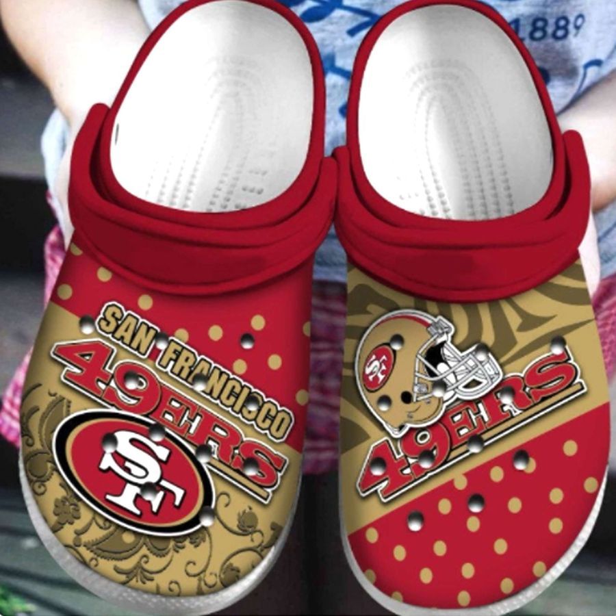 San Francisco 49Ers Crocs Crocband Clog Comfortable Water Shoes For Fans