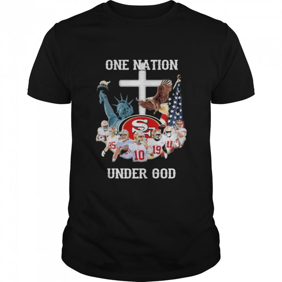 San Francisco 49Ers One Nation Under God Signatures Shirt, Tshirt, Hoodie, Sweatshirt, Long Sleeve, Youth, funny shirts, gift shirts, Graphic Tee