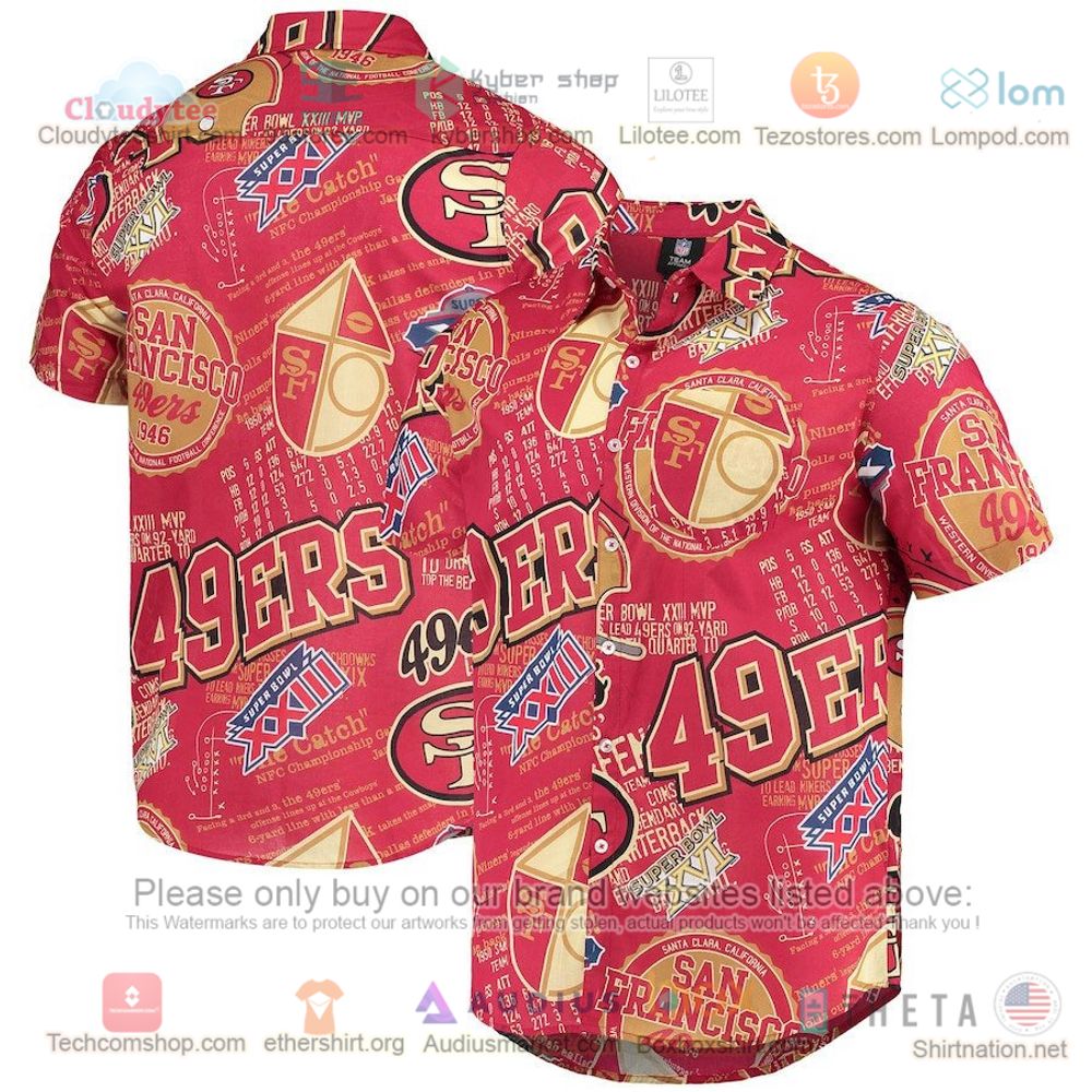 San Francisco 49ers Scarlet Hawaiian Shirt – LIMITED EDITION
