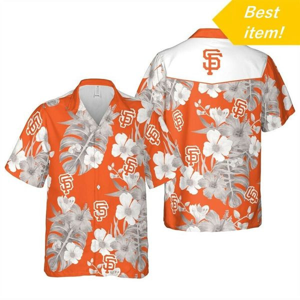 San Francisco Giants Tropical Floral Hawaiian Shirt