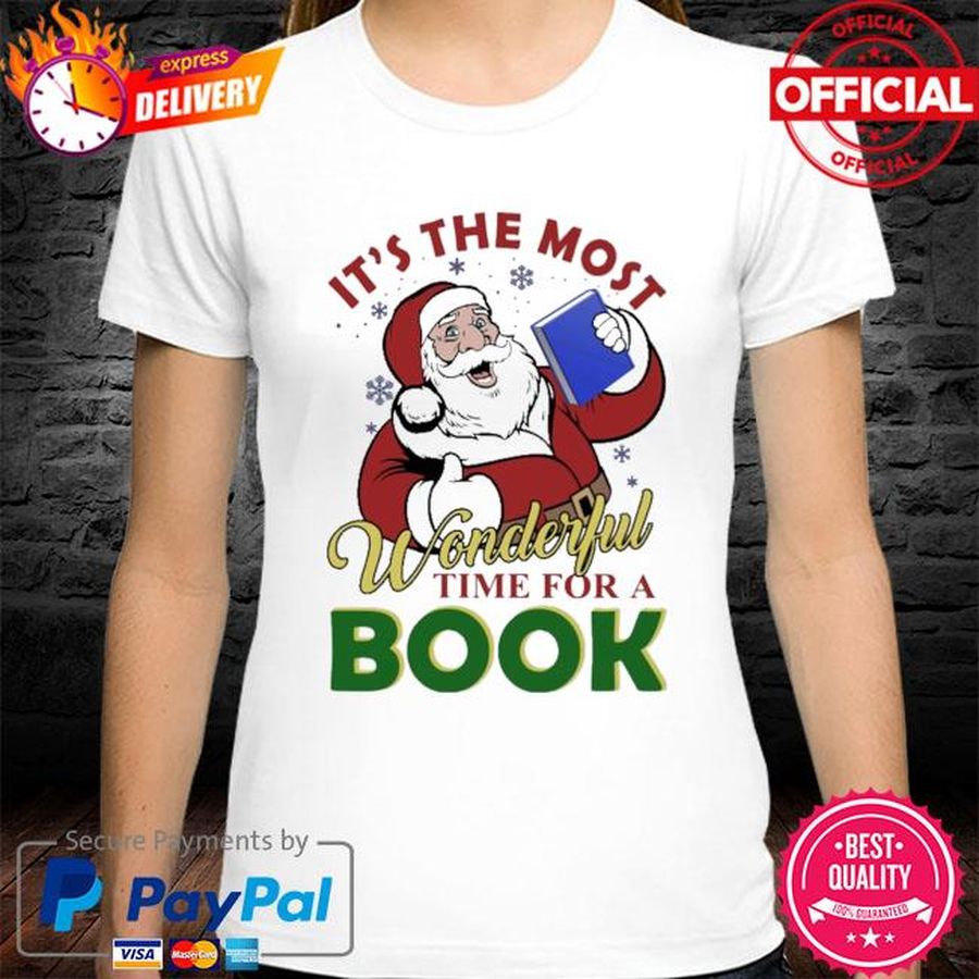 Santa Claus It's The Most Wonderful Time For A Book Christmas Sweater