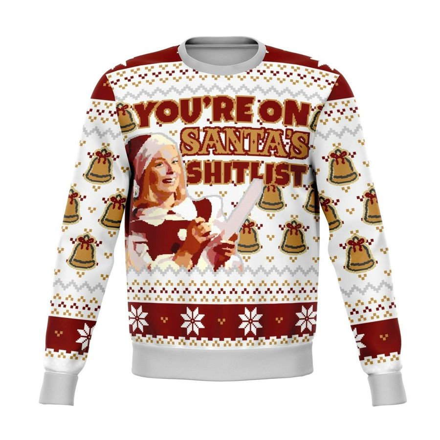 Santa Sht List Dank Ugly Christmas Sweater Ugly Sweater Christmas