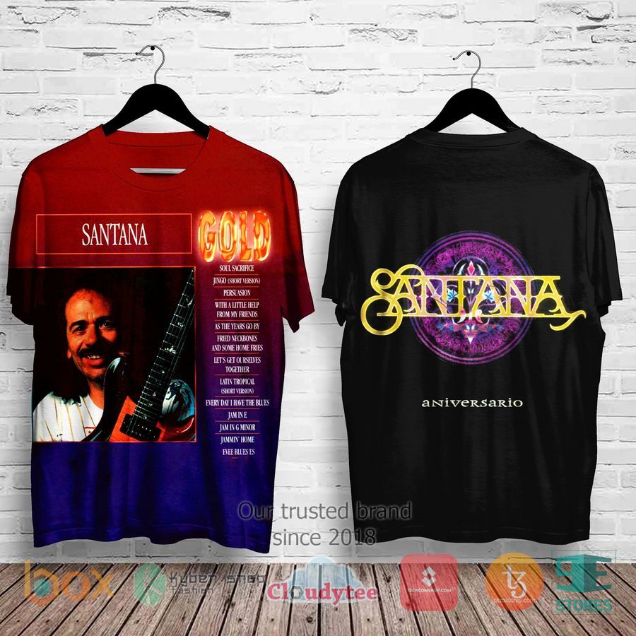 Santana-Gold Aniversario Album 3D Shirt – LIMITED EDITION