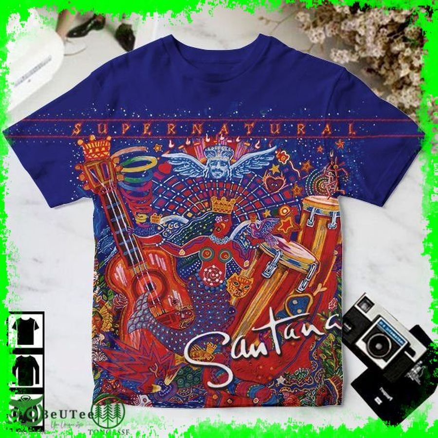 Santana Supernatural Album Rock 3D t shirt