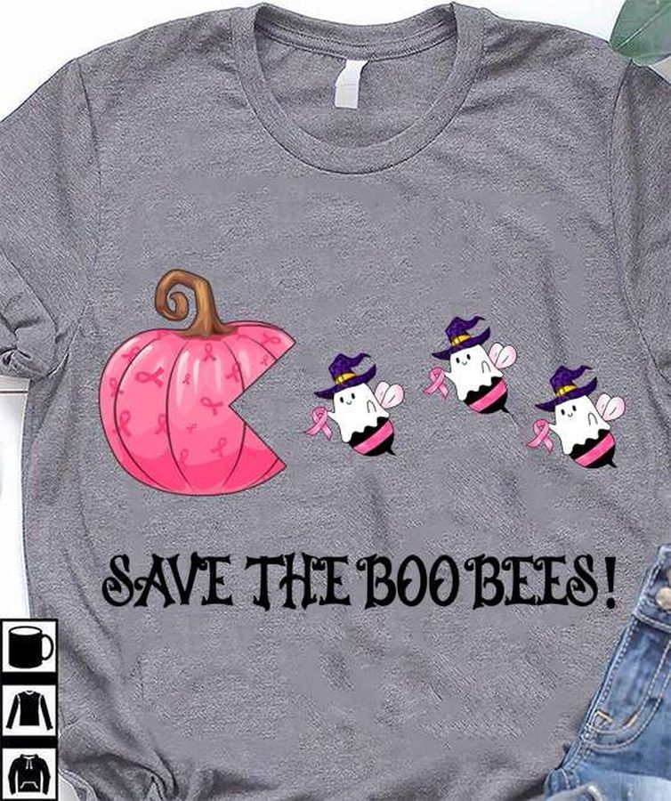 Save the boo bees – Halloween pumpkin, Breast cancer awareness