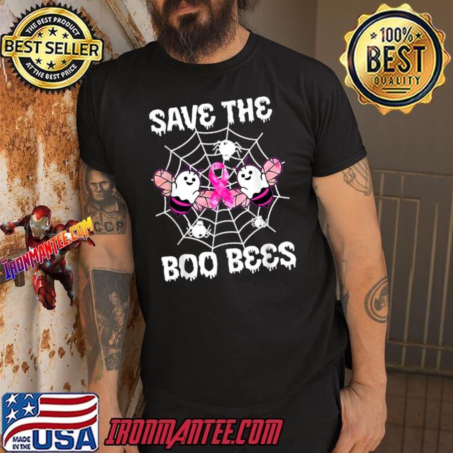 Save The Boobees Boo Bees Breast Cancer Awareness Halloween T-Shirt