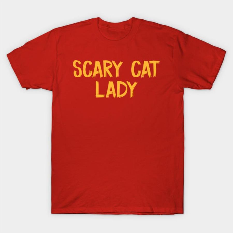 Scary Cat Lady Halloween T-shirt