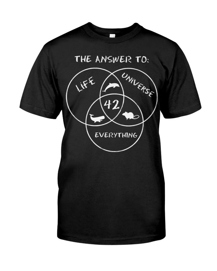 Science The Answer To Life Universe Everything 42 T-shirt Size S To 5XL