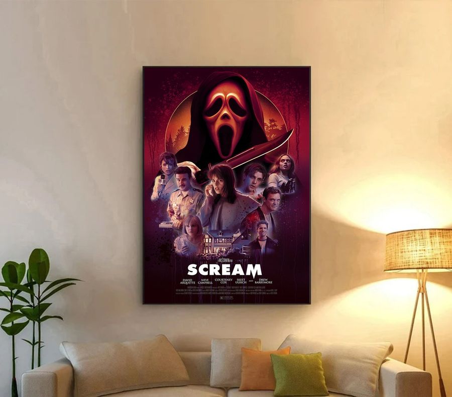 Scream 6 Movie 2023 Poster Print, Scream 6 Horror Movie Poster, Scream Poster Canvas Wall Art Print