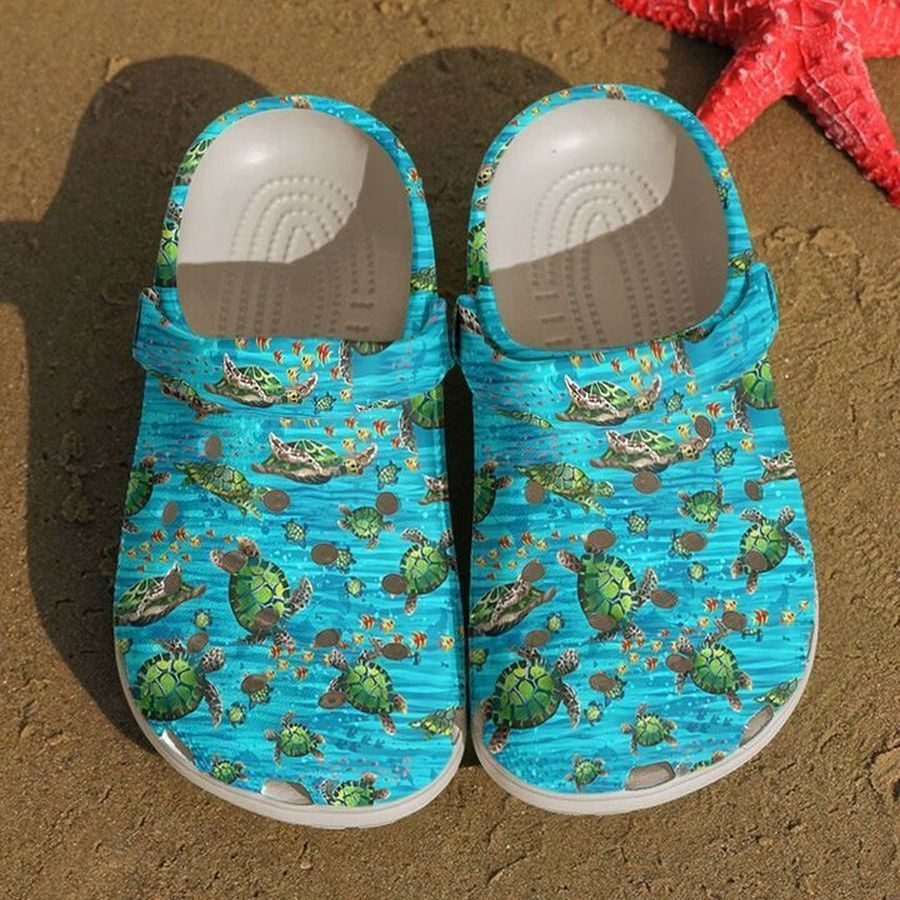 Sea Turtle Lovely Creatures Sku 2095 Crocs Clog Shoes