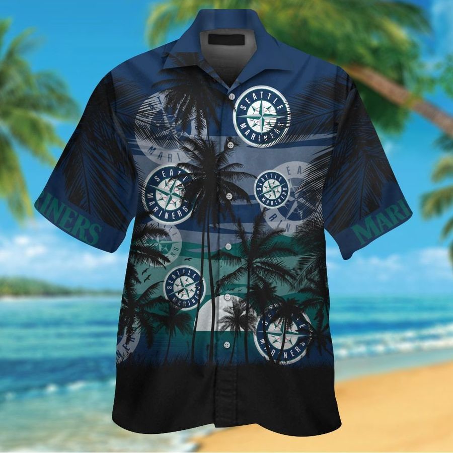 Seattle Mariners Short Sleeve Button Up Tropical Aloha Hawaiian Shirts For Men Women Shirt
