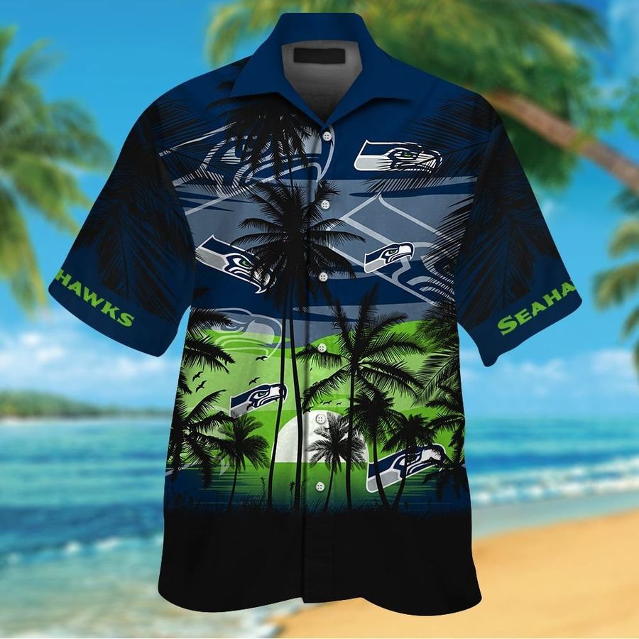 Seattle Seahawks Short Sleeve Button Up Tropical Aloha Hawaiian Shirts For Men Women Shirt
