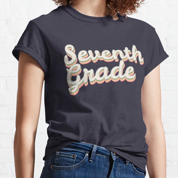 Seventh Grade Student Teacher Vintage Retro Classic T-Shirt