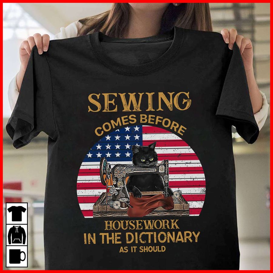 Sewing comes before housework in the dictionary as it should – American sewing lover, sewing machine