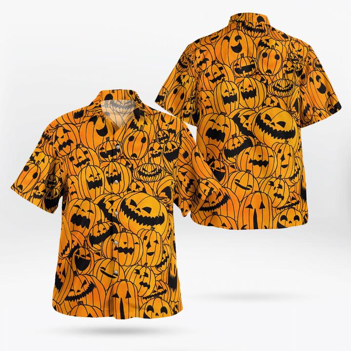 Shade Of Pumpkins Cute Happy Halloween Spooky 3D Hawaii Shirt, All Over Print, 3D Tshirt, Hoodie, Sweatshirt, Long Sleeve, AOP shirt, funny shirts