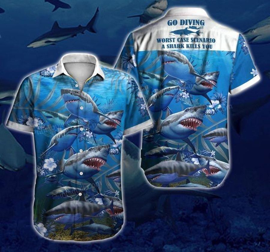 Shark Hawaiian Shirt Pre12355, Hawaiian shirt, beach shorts, One-Piece Swimsuit, Polo shirt, Personalized shirt, funny shirts, gift shirts