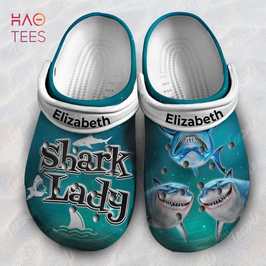 Shark Lady Personalized Crocs Shoes