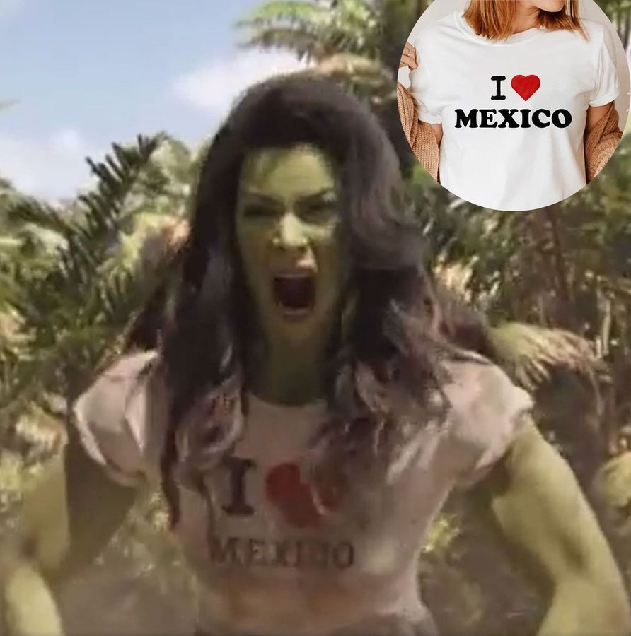She - Hulk Shirt, She- Hulk Movie Jennifer Walters Shirt, She-Hulk I love Mexico T-Shirt, Superheros, Bruce Banner, She Hulk T-shirt