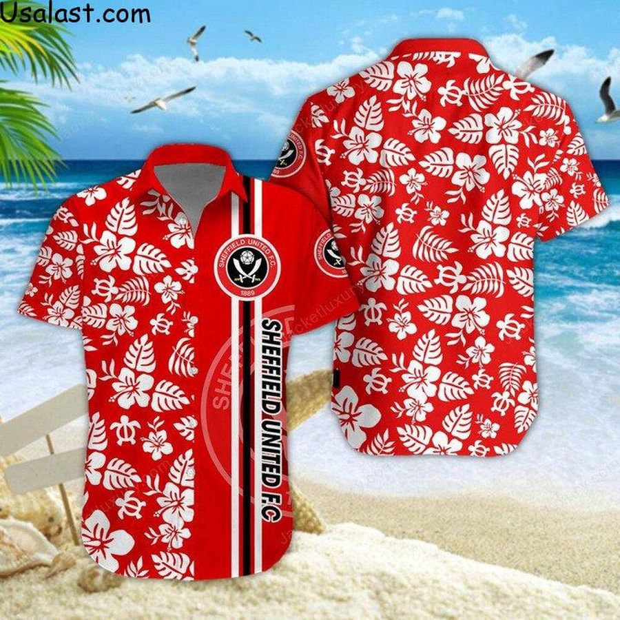 Sheffield United F.C Tropical Flower 3D All Over Print Shirt – Hothot