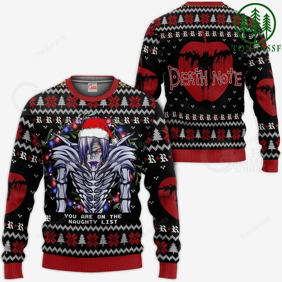 Shinigami Rem Ugly Christmas Sweater and Hoodie Death Note Anime Xmas Gift
