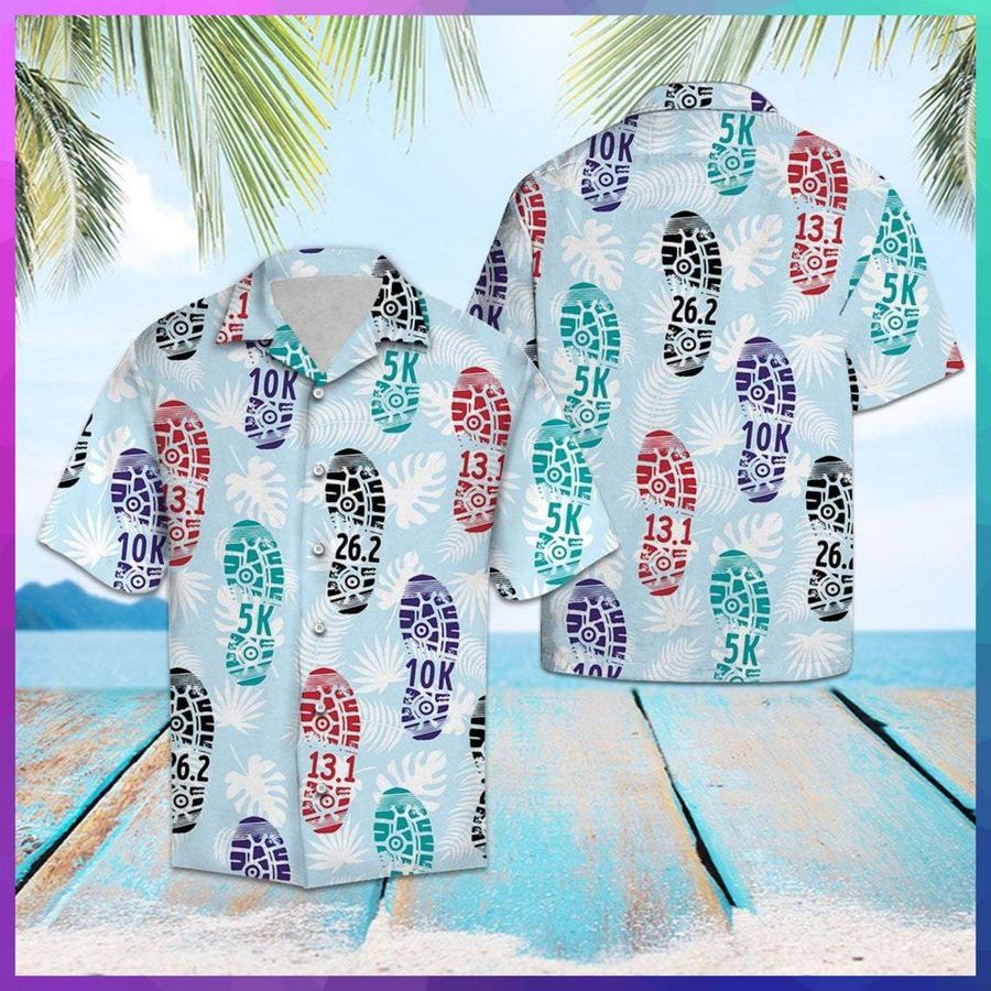 Shoes Print Marathon Hawaiian Shirt Pre10918, Hawaiian shirt, beach shorts, One-Piece Swimsuit, Polo shirt, Personalized shirt, funny shirts