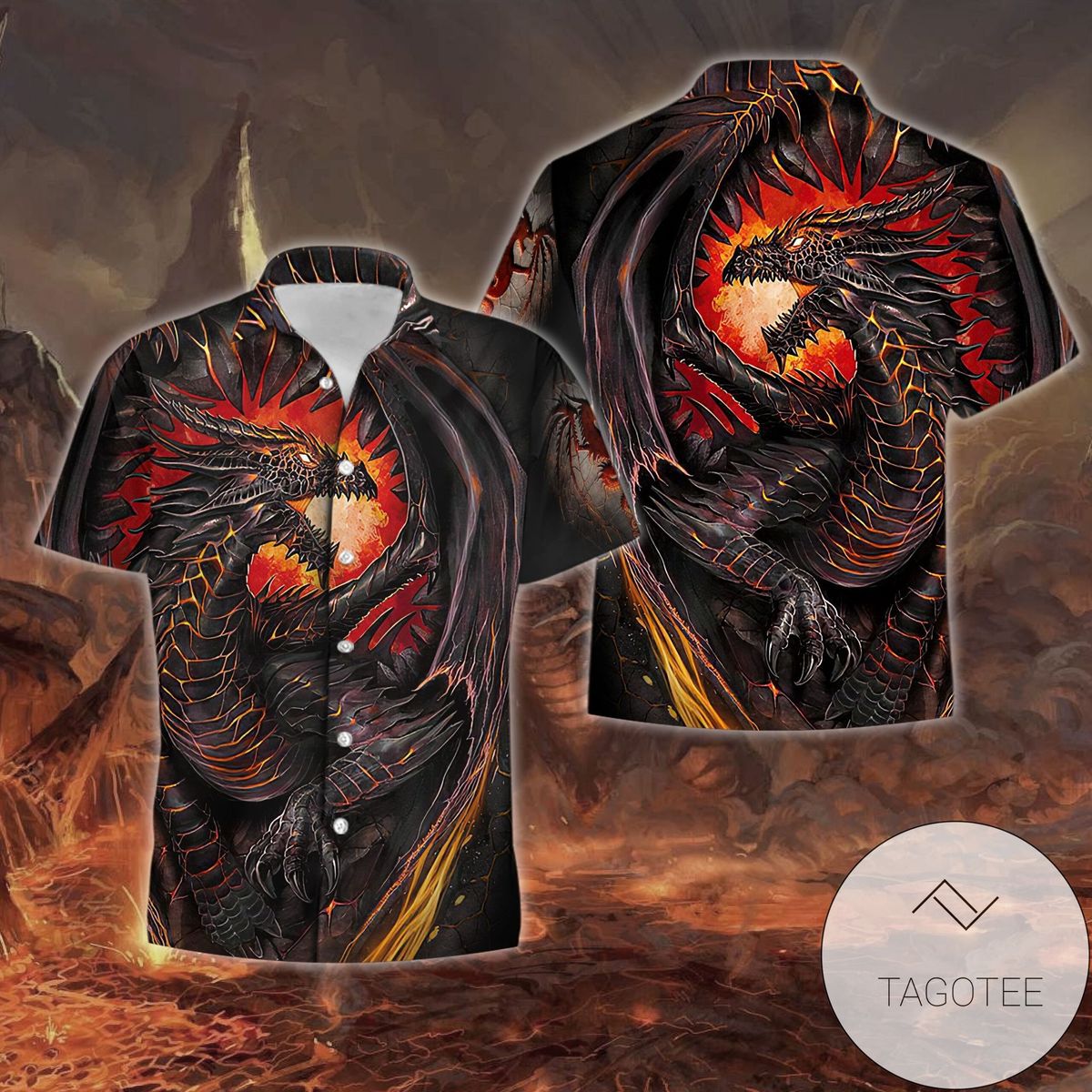 Shop Dragon Fire Dragon Authentic Hawaiian Shirt 2022