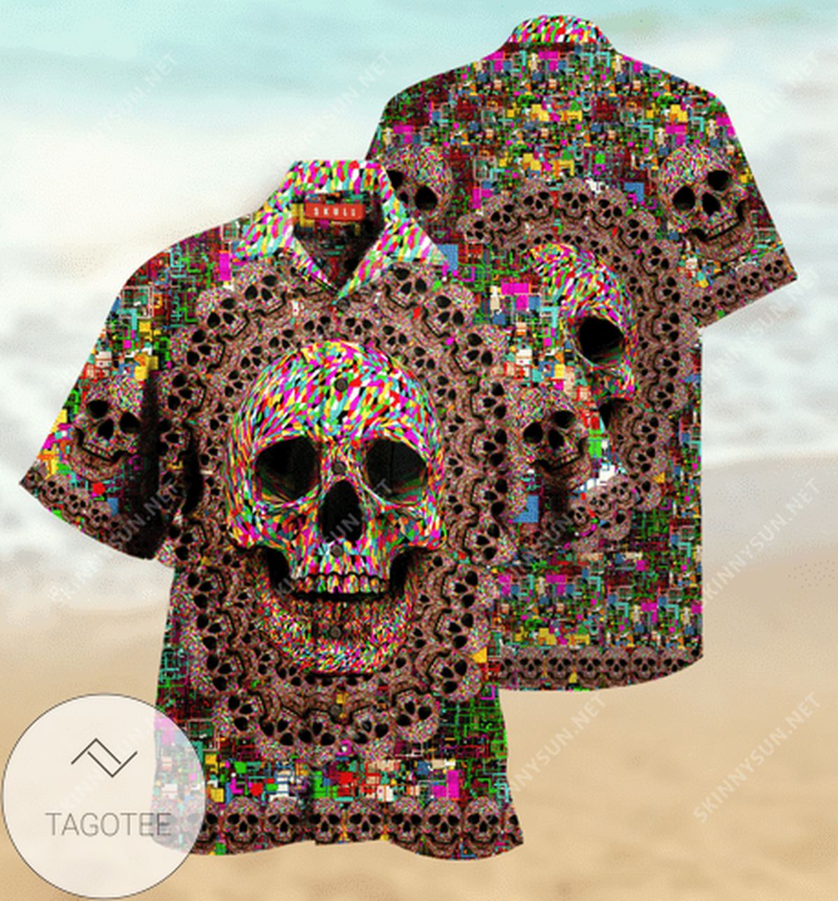 Shop From 1000 Unique Amazing Smiling Skull Unisex Hawaiian Aloha Shirts