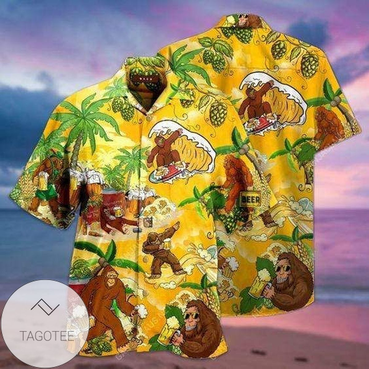 Shop Hawaiian Aloha Shirts Bigfoot Beer Surfing