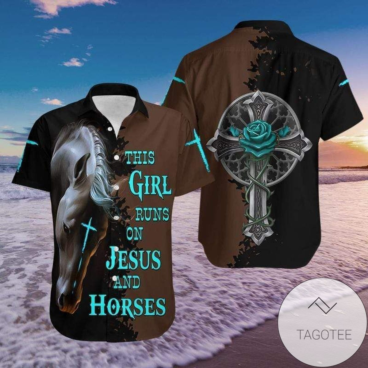 Shop Hawaiian Aloha Shirts Horse Cross This Girl