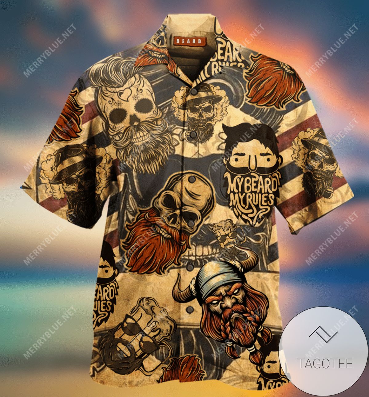 Shop My Beard My Rules Unisex Authentic Hawaiian Shirt 2022