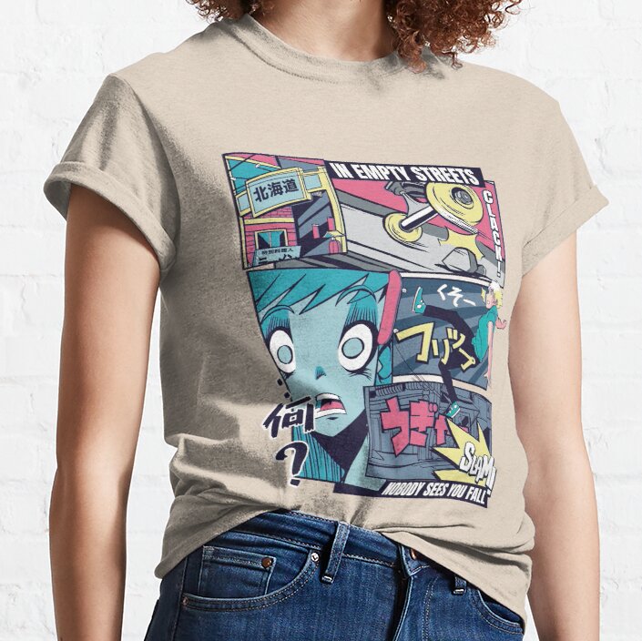 Skater anime vaporwave  Classic T-Shirt