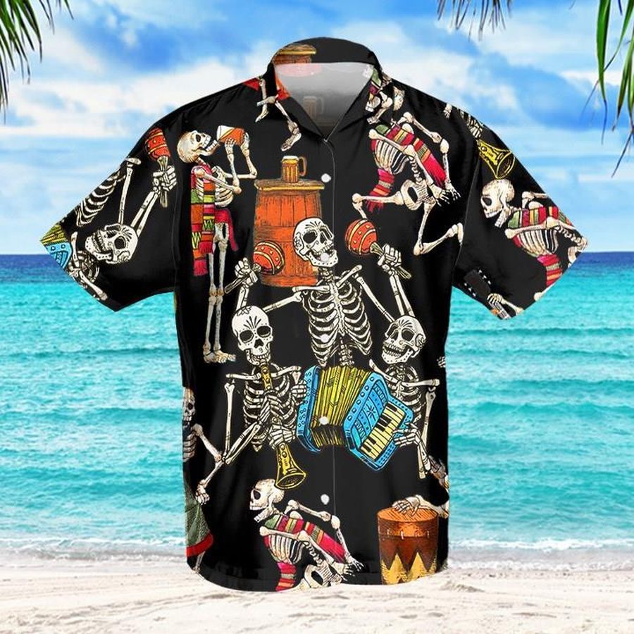 Skeleton Accordion Hawaiian Shirt Pre12321, Hawaiian shirt, beach shorts, One-Piece Swimsuit, Polo shirt, Personalized shirt, funny shirts