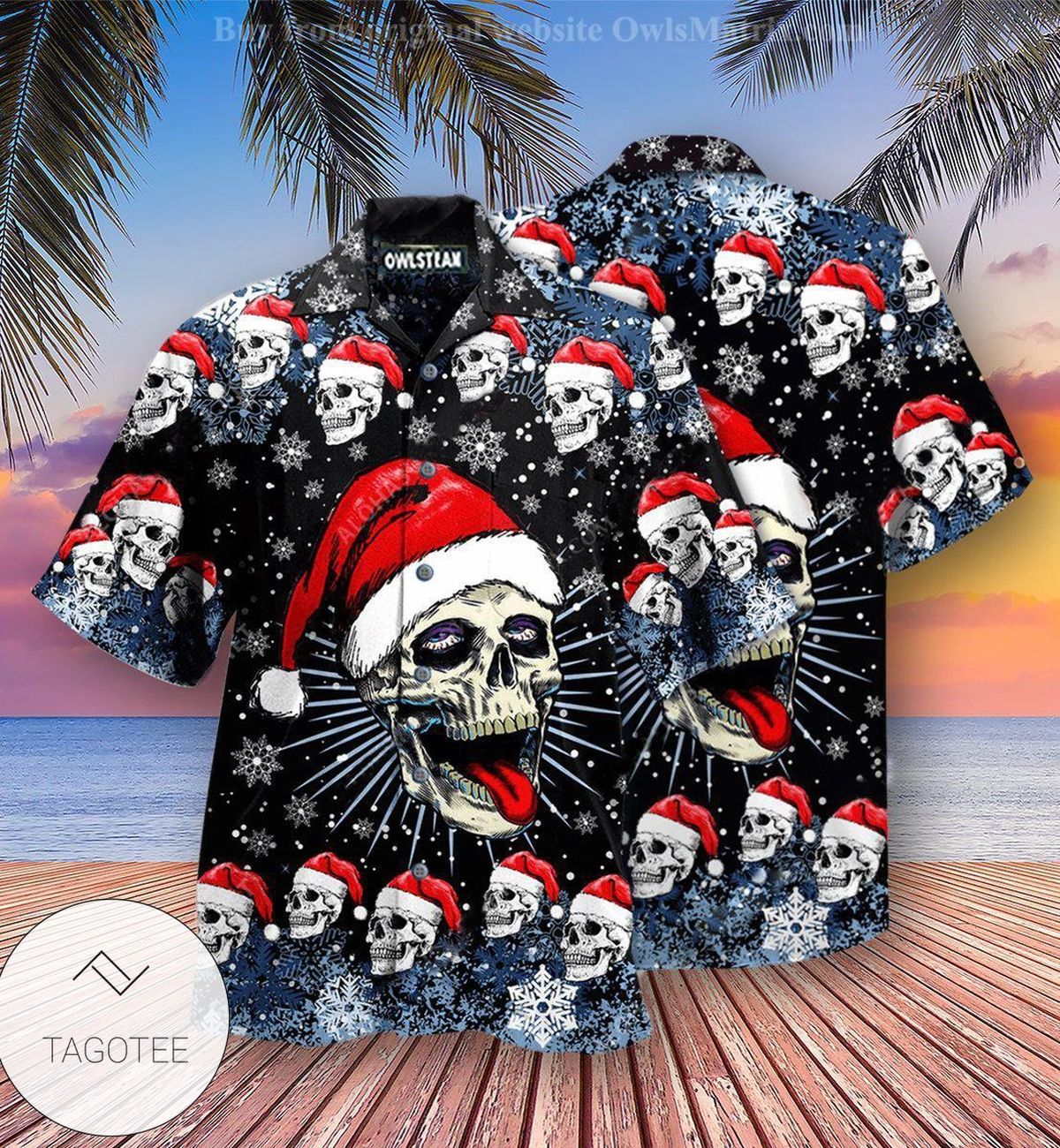 Skull Christmas On The Naughty List And I Regret Nothing Edition Hawaiian Shirt