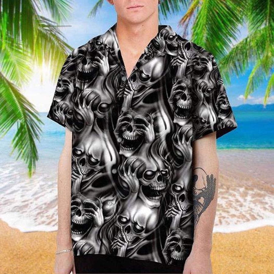 Skull Hawaiian Shirt Pre12331, Hawaiian shirt, beach shorts, One-Piece Swimsuit, Polo shirt, Personalized shirt, funny shirts, gift shirts