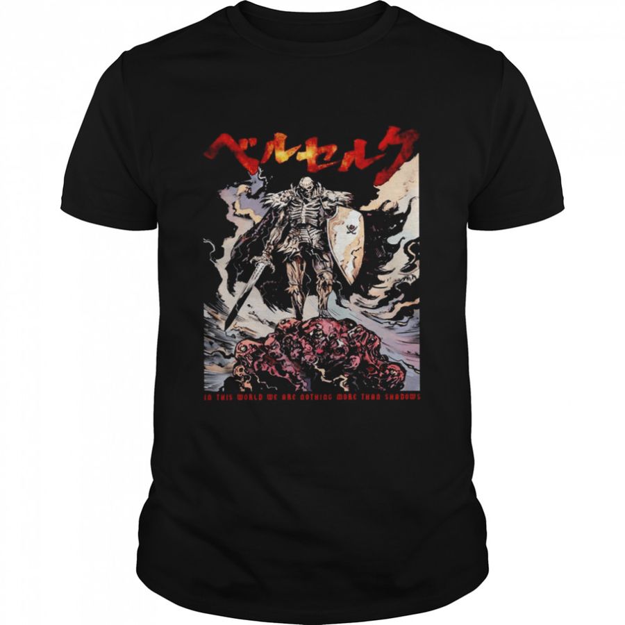 Skull Knight Skeleton Warrior Anime Manga shirt