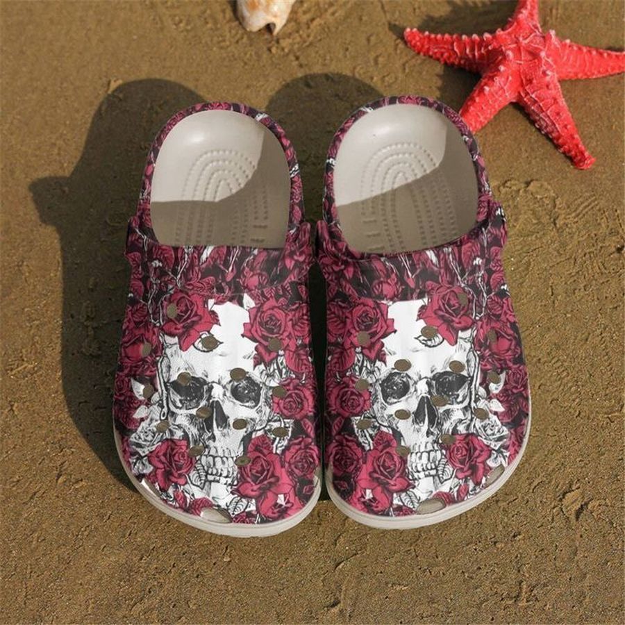 Skull N Roses Sku 2180 Crocs Clog Shoes