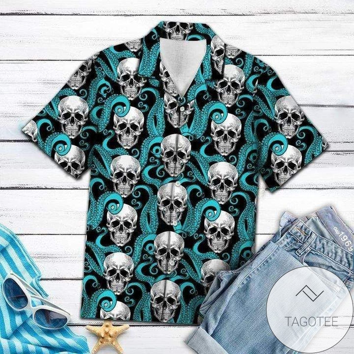 Skull Octopus Cool Hawaiian Aloha Shirts